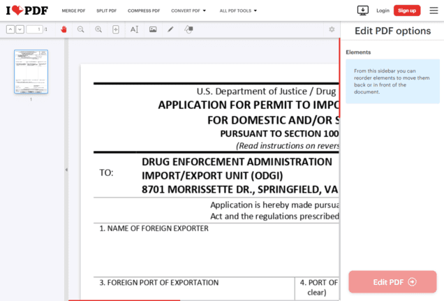 iLovePDF PDF 编辑器